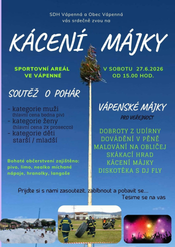 Kácení Májky ve Vápenné