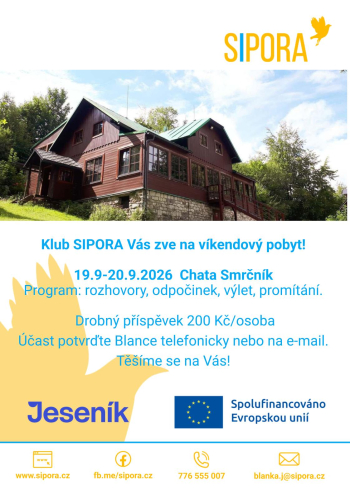 Klub SIPORA - Společný pobyt